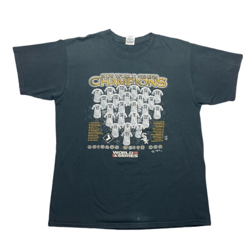 vintage Y2K Chicago Whotesox MLB Champions T Shirt Size L 2005